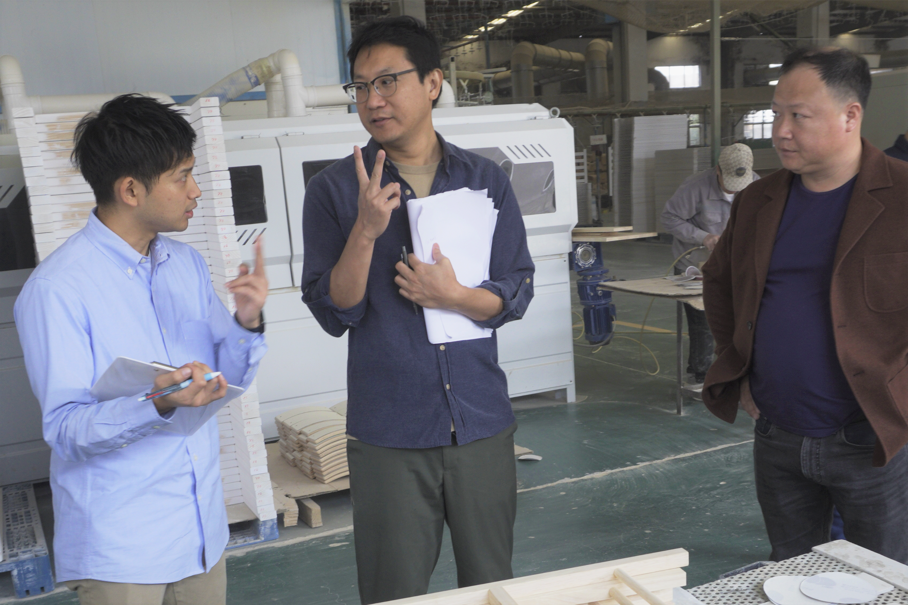 He used vacation time to visit a factory in China to inspect the plant.